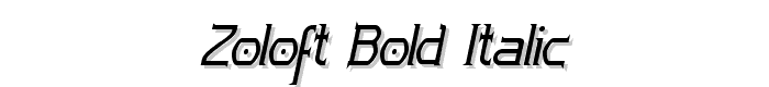 Zoloft-Bold Italic font